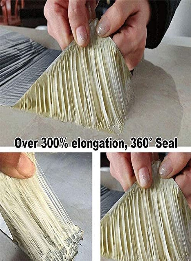 KITSSENTIAL Waterproof Repair Tape for Pipe Leakage Roof Water Leakage Solution Aluminium Foil Tape Waterproof Adhesive Sealing Butyl Rubber Tape for Surface Crack (5cmx5m) (Silver) - Image 3